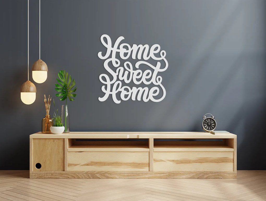 drevko Nálepka na stenu Home Sweet Home Rozmer obrazu: 40 x 40,5 cm, Farba dekorácie: Čierna