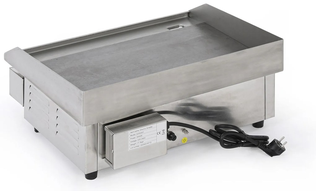 Profesionálna stolná elektrická grilovacia doska, 3000 W