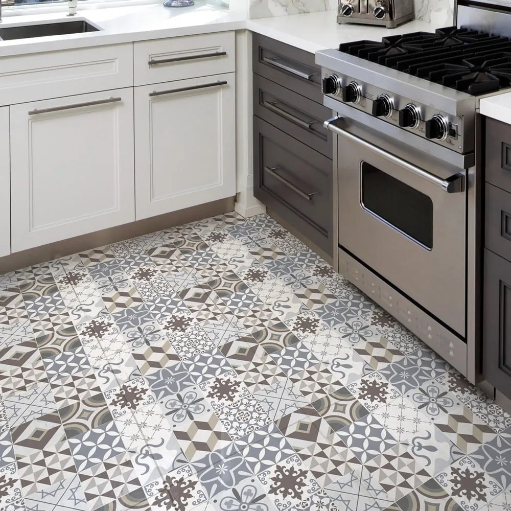 Vodoodolná samolepka na podlahu Ambiance Brown Style, 100 × 60 cm