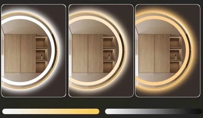 LED zrkadlo okrúhle 80 cm