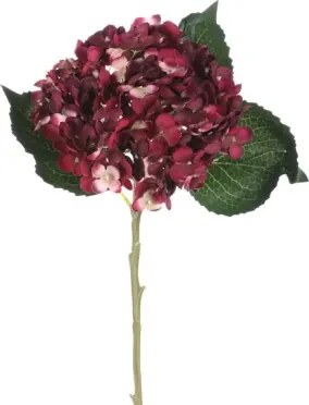 Umelá kvetina Hortenzia 50 cm, bordó%