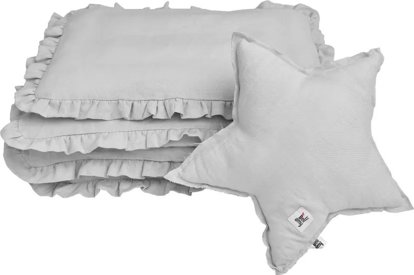 Bellamy Ľanový dekoratívny vankúšik STAR STONE SIVÁ