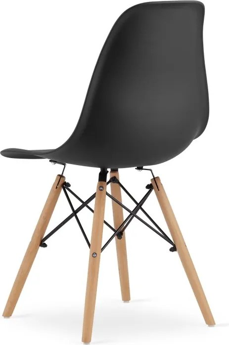 Jedálenská zostava TODI 80cm okrúhly stolový set čierny a 2 stoličky OSAKA čierne + 2 stoličky OSAKA čierne ZADARMO