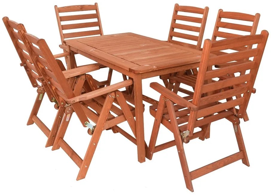 Drevený záhradný stôl SORRENTO 140cm z borovicového dreva