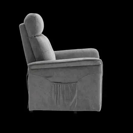 LuxuryForm DESIGN TV kreslo PEGAS s elektrickým polohovaním, masážou a výklopom - světle šedé