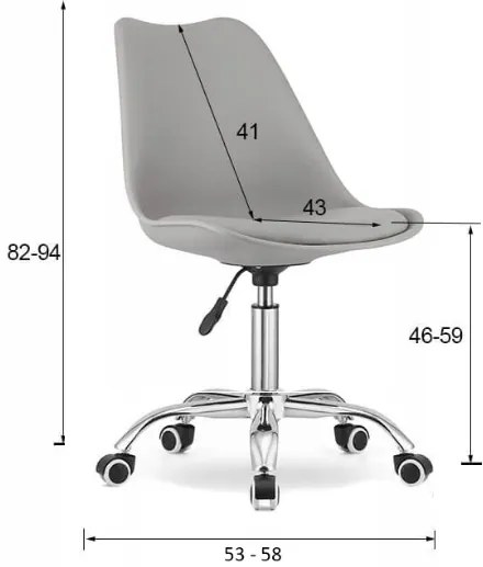 Otočná stolička ALBA – Sivá, moderný dizajn a komfort