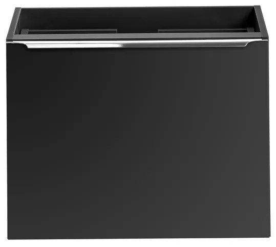 Závěsná skříňka SantaFe Domi s deskou a umyvadly 120 cm černá