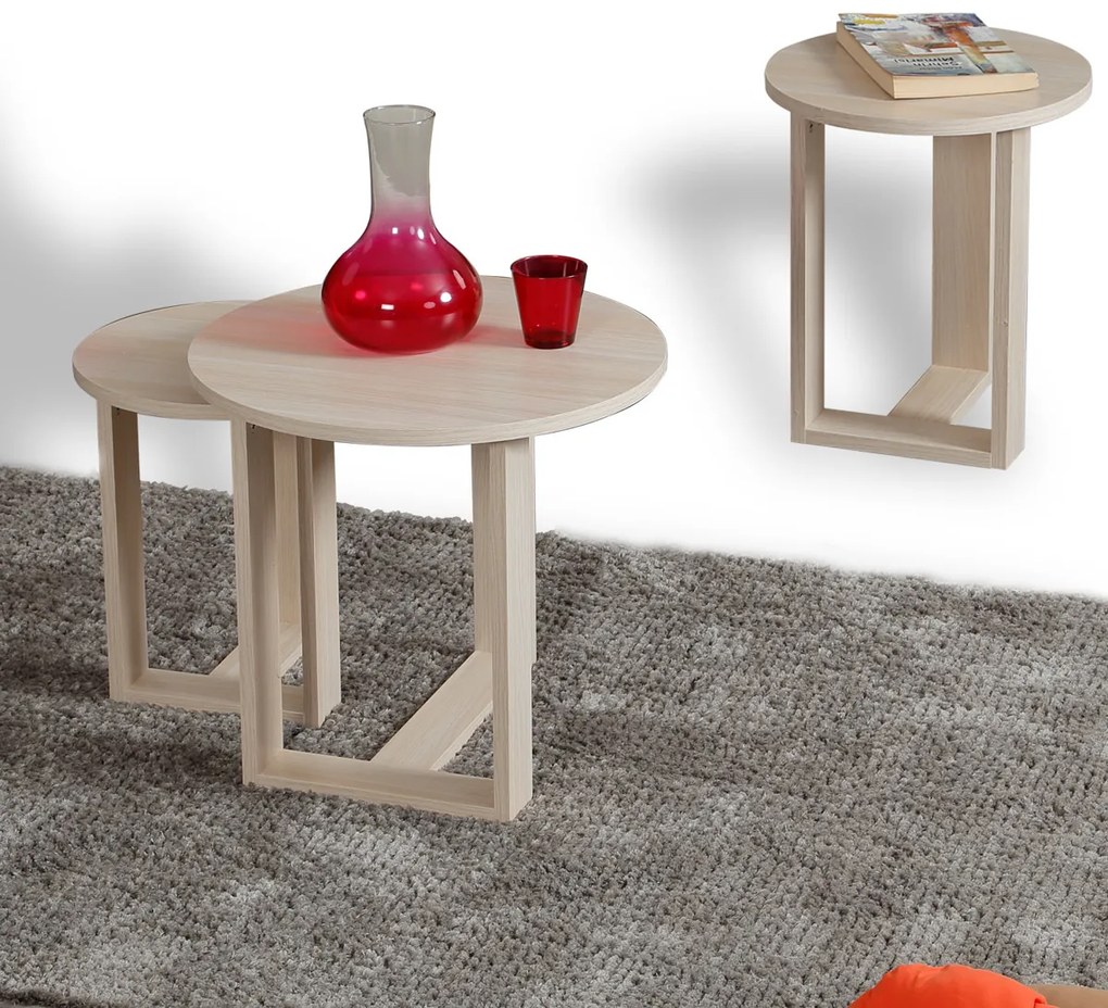 Skladací stôl Mira Oak, 3 ks