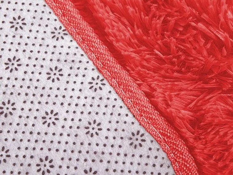 TZ Červený obdĺžnikový shaggy koberec Lana Rozmer: 60x90