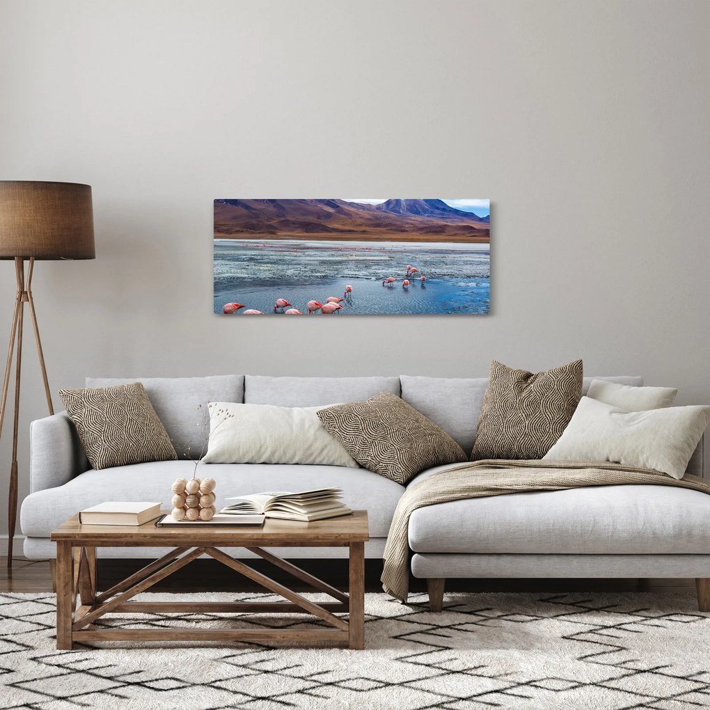 Obraz - Plameniaky (120x50 cm)