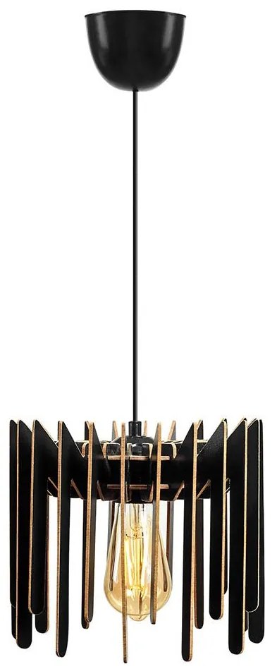 Luster na lanku 1xE27/60W/230V čierna pr. 23 cm