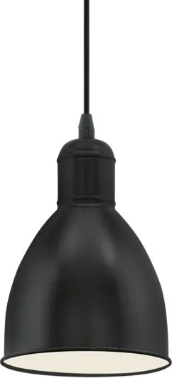 Eglo 55243 - Závesné svietidlo PRIDDY na kábli 1xE27/60W/230V, čierne