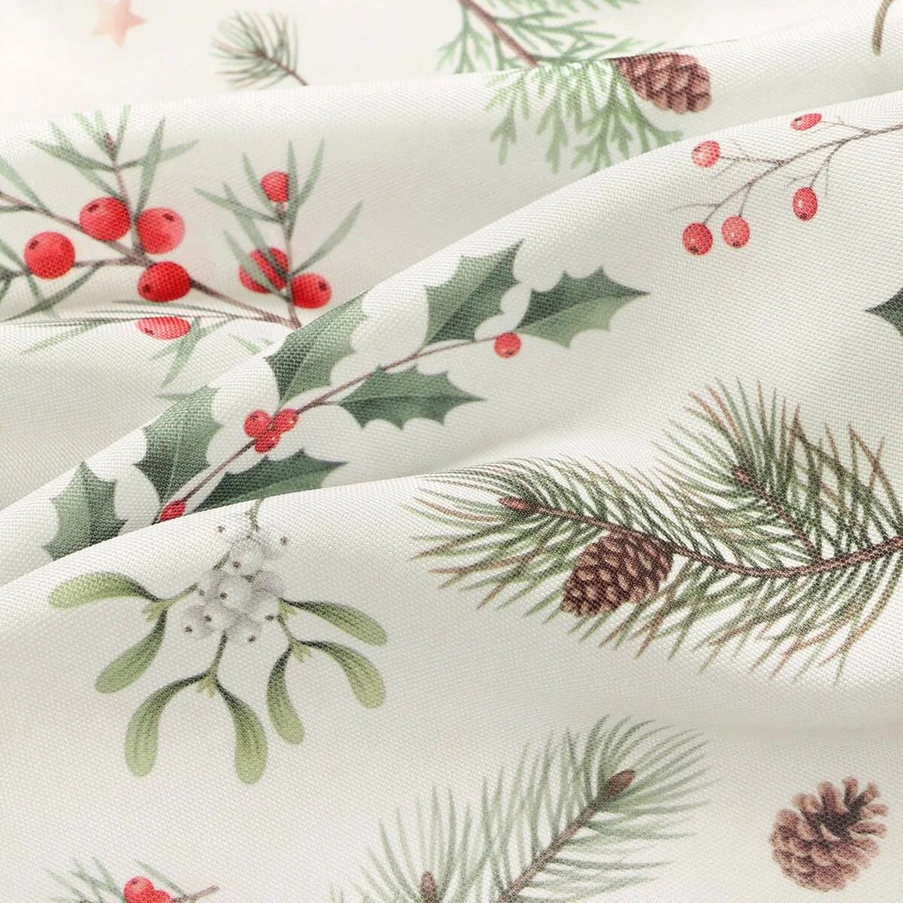 Goldea vianočný hranatý teflónový obrus - zimné vetvičky 120 x 140 cm