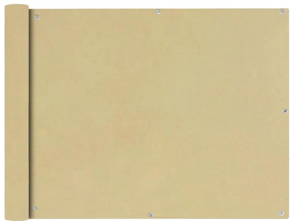 vidaXL Balkónová markíza z oxfordskej látky, 90x600 cm, béžová