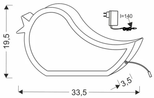 LED detská stolná lampa BIRD LED/12W/230V modrá