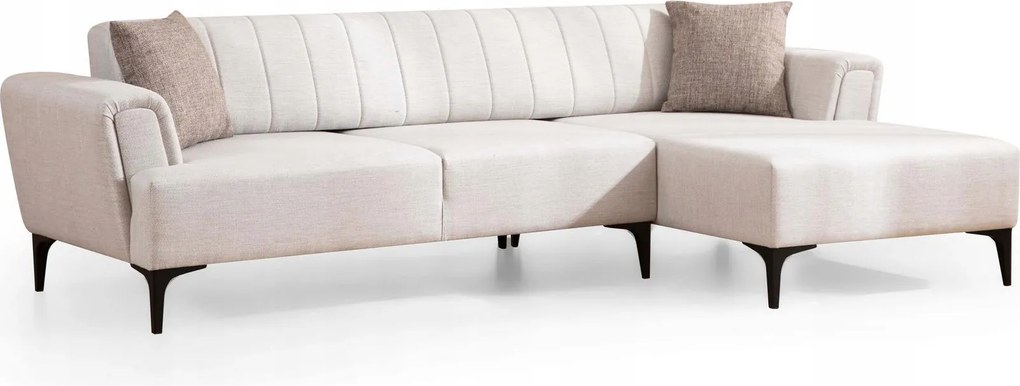 Rohová sedačka Hamletta (p) (ecru čierna)