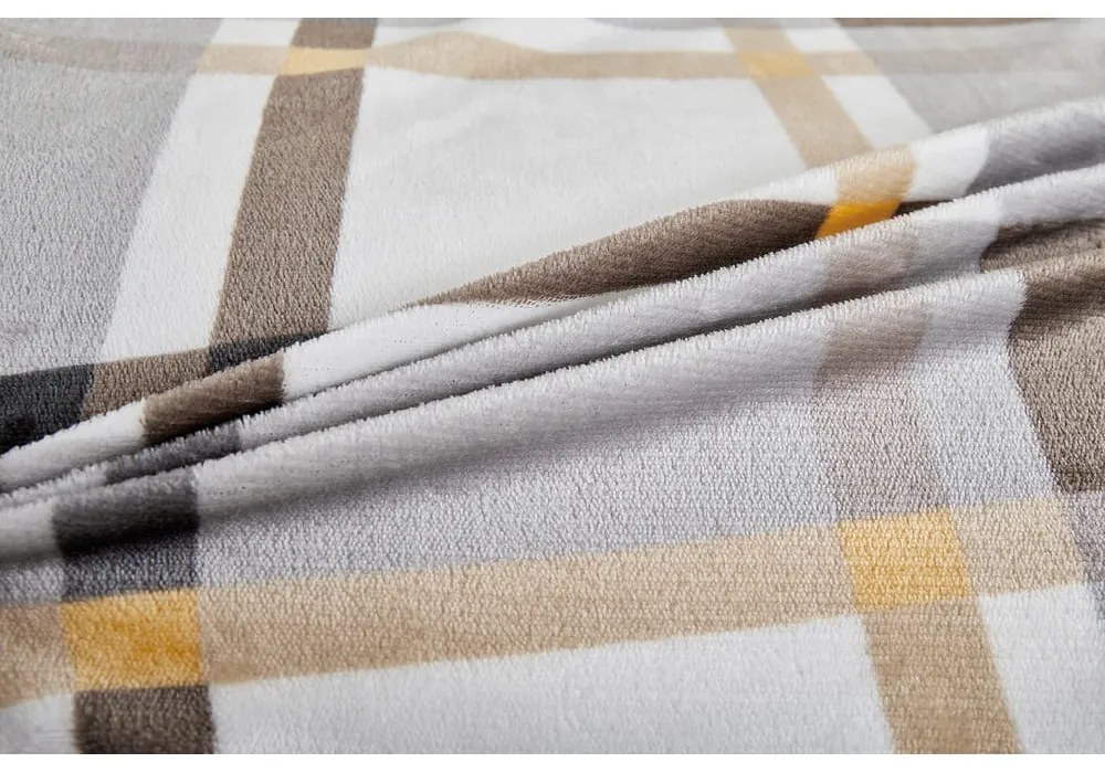 Sivo-hnedé obliečky na jednolôžko z mikroplyšu 140x200 cm – My House