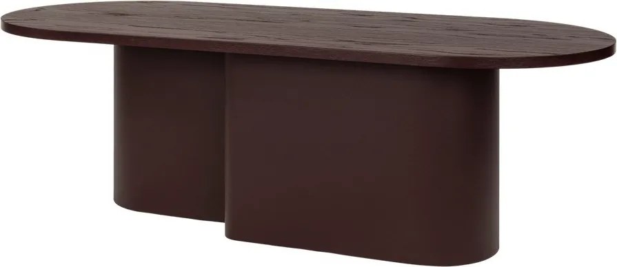 Vínovočervený konferenčný stolík s doskou v dubovom dekore 50x115 cm Looi – noo.ma