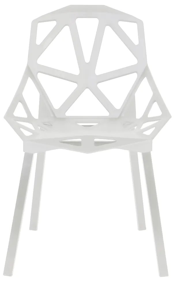 ModernHome Súprava moderných jedálenských stoličiek - biele, 4 ks.