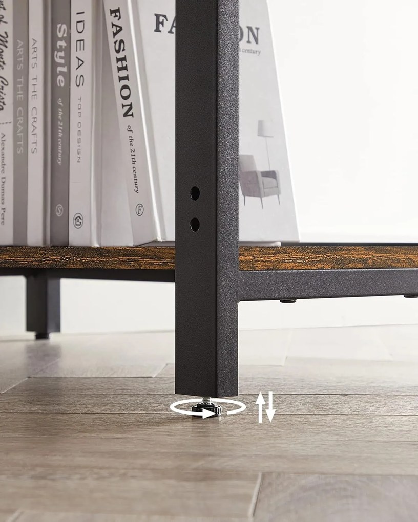 Písací stôl Vasagle Paul 140 cm hnedý/čierny