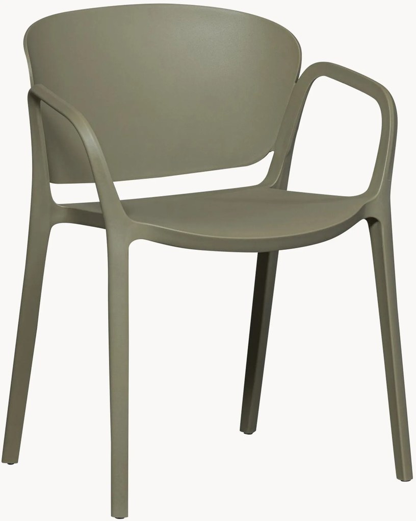 Stohovateľné záhradné jedálenské stoličky's opierkami Bent, 2 ks