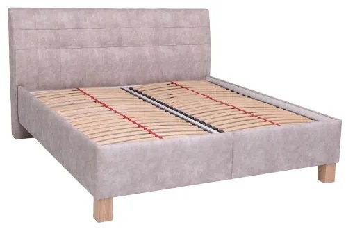 Čalúnená posteľ s úložným priestorom bez matraca VIOLET 180x200 cm béžová
