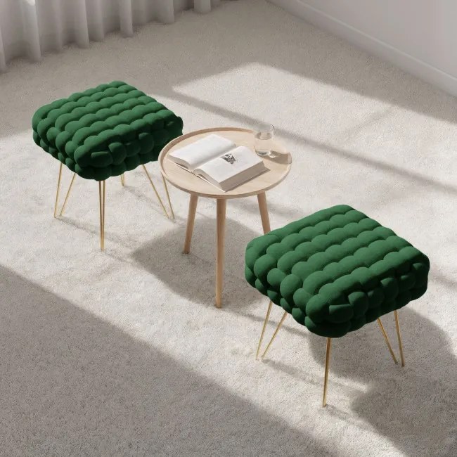 Taburetka DOTTY fľaškovo zelená