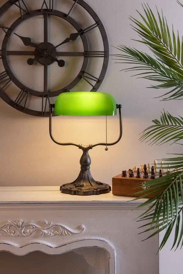 Zelená bankový lampa tiffany Velves - 27 * 20 * 36 cm 1x E27 / max 60W