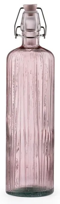 Ružová sklenená fľaša na vodu Bitz Kusintha, 1,2 l
