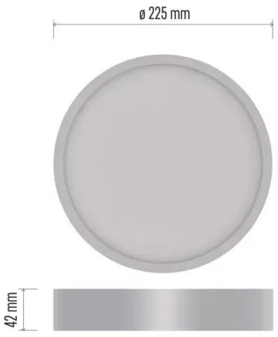 LED Stropné svietidlo LED/21W/230V 3000/3500/4000K pr. 22,5 cm biela