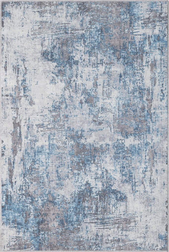 My Flair, Kusový koberec Avery blau/grau – na von aj na doma, 160x230, modrá, chodba / predsieň