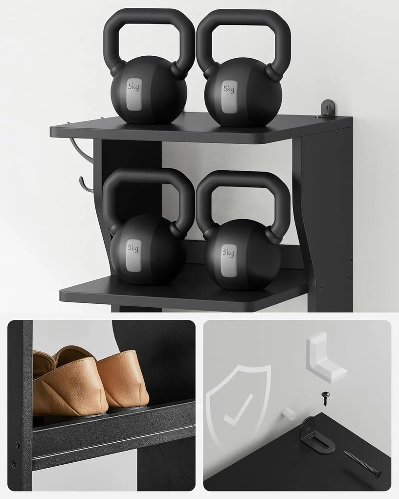 Botník Vasagle Zenvi čierny