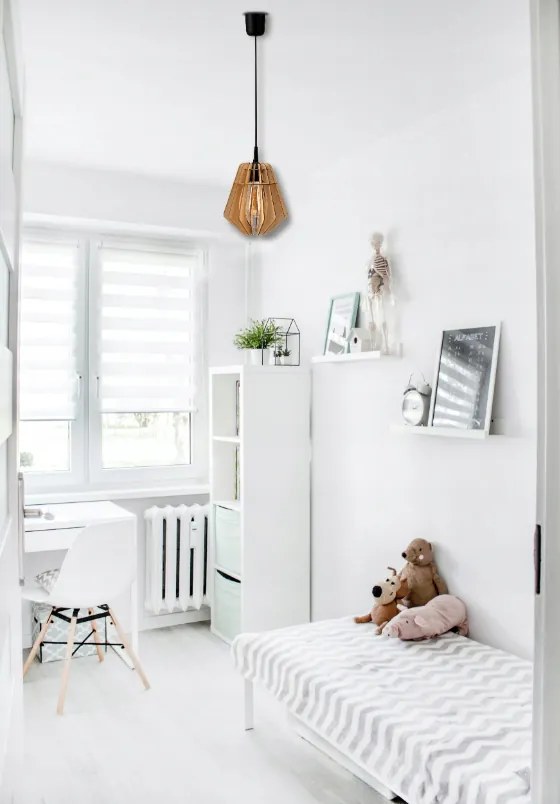 LED DREVENÝ STROPNÝ ZÁVESNÝ LUSTER Nastaviteľný Vysokokvalitný E27