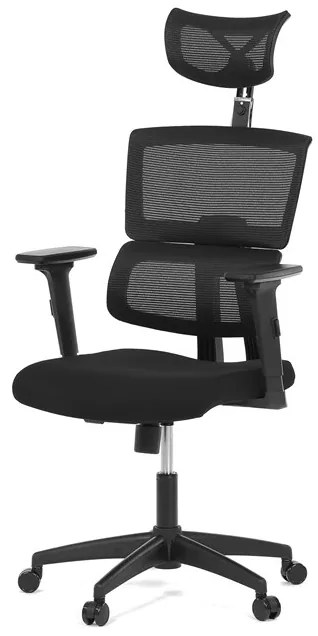 Autronic BONTEC Kancelárska stolička, hojdací mechanizmus, čierna sieťovina, KA-B1025 BK Farba: Čierna
