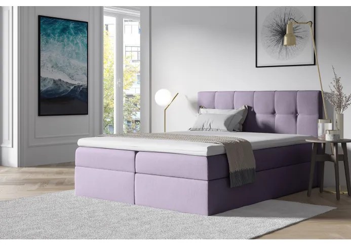 Štýlová manželská posteľ s úložným priestorom Recivio violet 180 + TOPPER