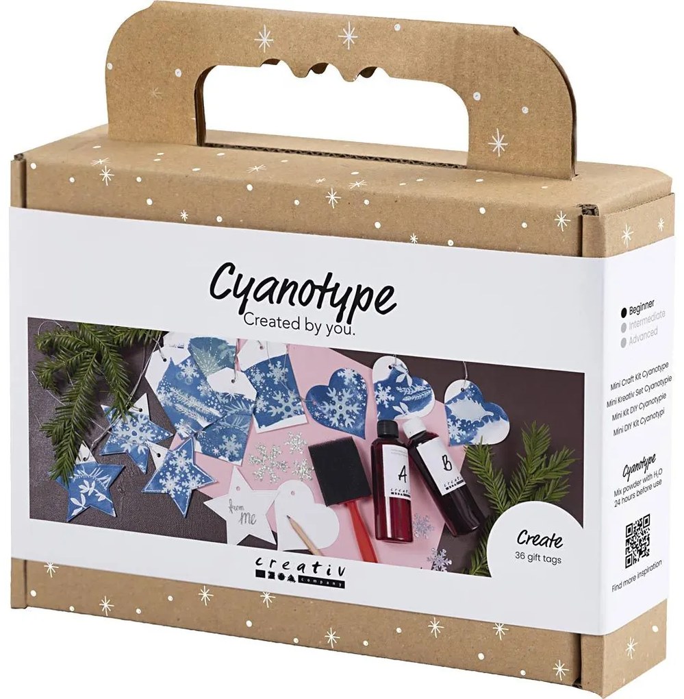 Kreatívna sada Kyanotypia darčekovej visačky