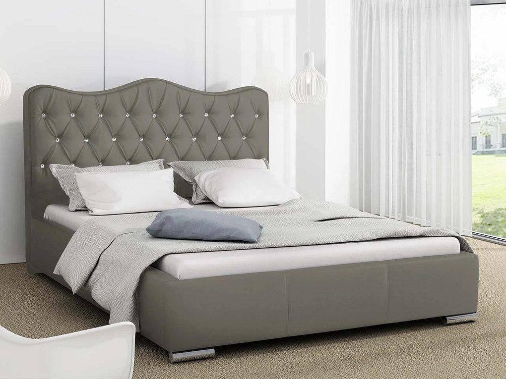 Posteľ Ratoni, Rozmer postele: 180x200, Dostupné poťahy: ekokoža Soft 011 (čierna)