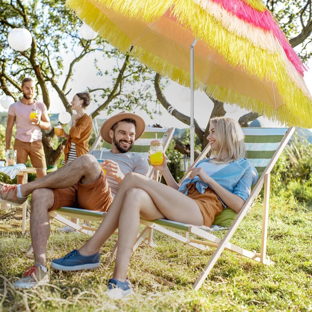 Plážový slunečník Hawaii 160 cm vícebarevný