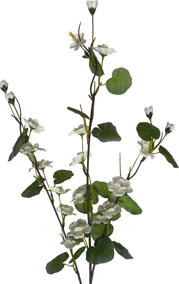 Dekorativní větvička s bílými květy z plastu Clayre & Eef – 105 cm