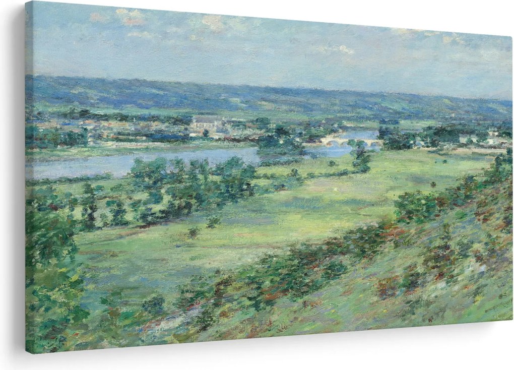 Obraz - Theodore Robinson, The Valley of the Seine, From the Hills of Giverny, reprodukcia (90x60 cm)