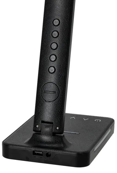 LED Stm. lampa s bezdr. nab. QI, displejom a USB portom LED/7W/230V 3000-6000K