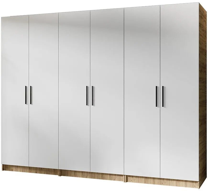 Skriňa X3 Gold 2d Dub Craft Zlatý/Biela