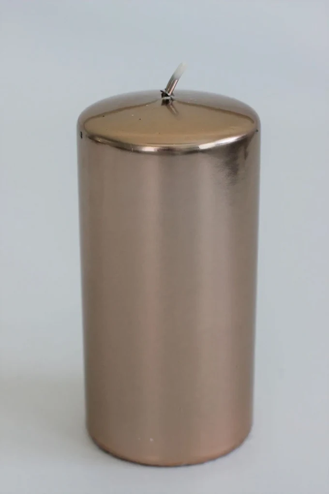 Šampáň metalická sviečka valec 14cm