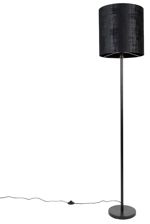 Moderná stojaca lampa s čiernym tienidlom čierna 40 cm - Simplo