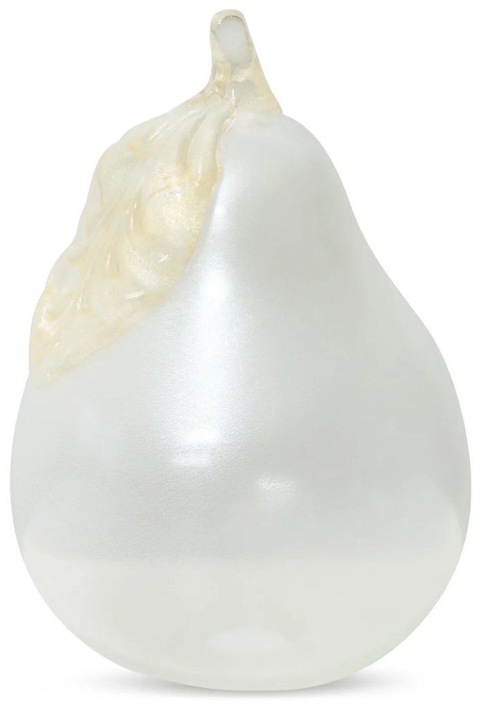 SKLENENÁ DEKORAČNÁ SOŠKA GABI (02) 11X11X15 CM BIELA