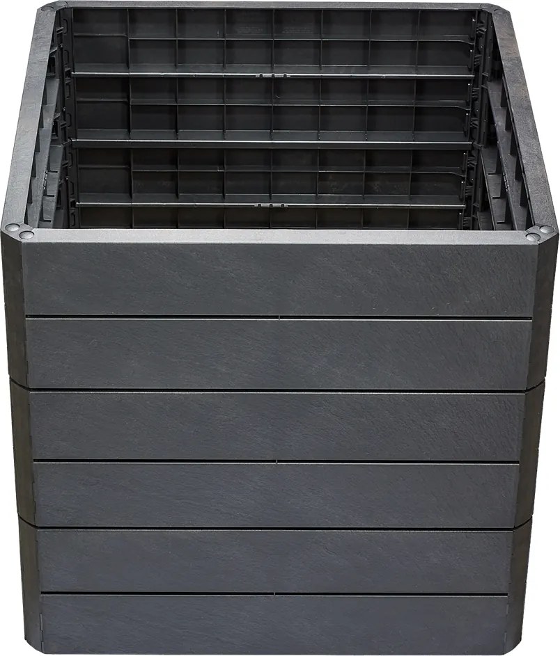 Garantia Ergo Quadro Vysoký záhon Stone L, plast, 80 × 80 × 75 cm, antracit