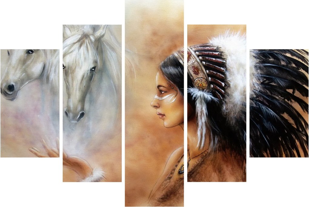Obraz - Kúzla indiánov (150x105 cm)