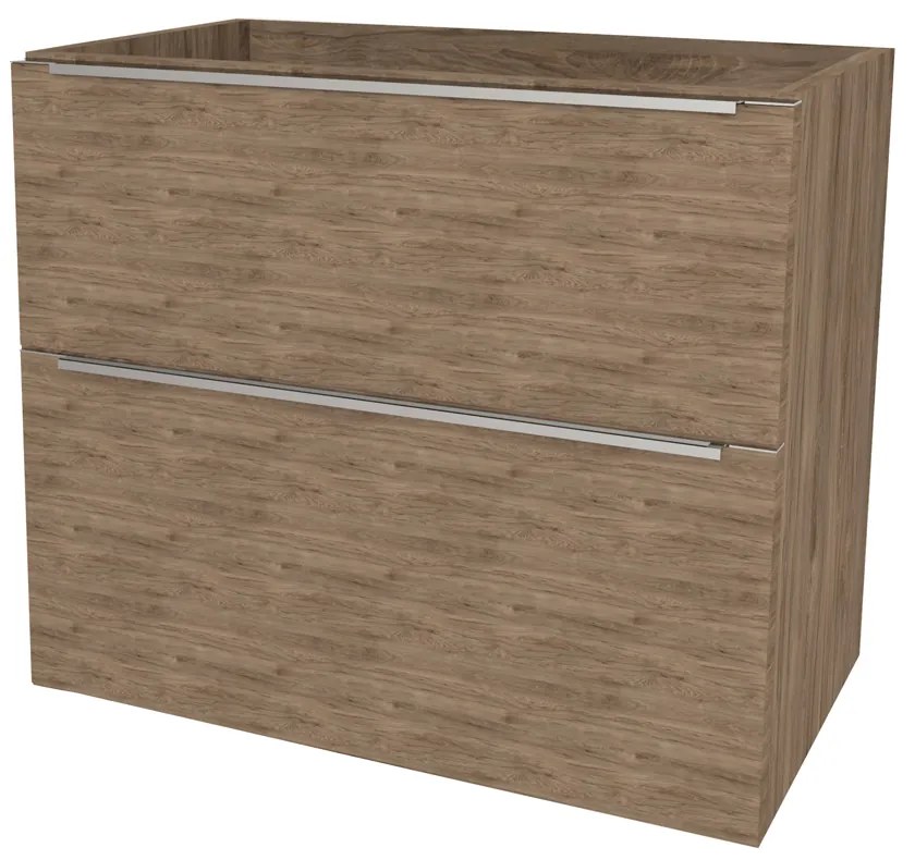 Mereo Mailo, kúpeľňová skrinka 61 cm, chróm madlo, Multidecor, Dark Rockford Hic, MER-CN590SDRH1