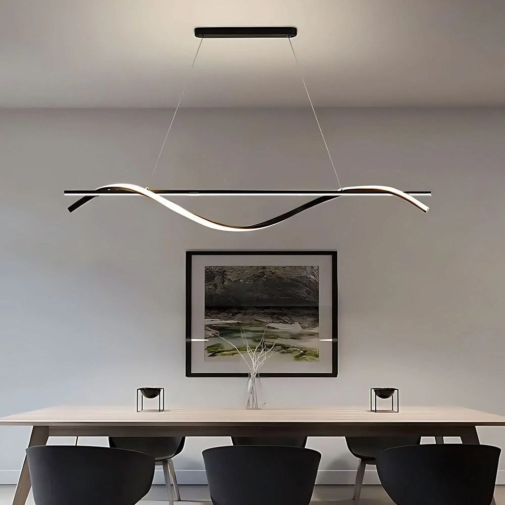 Toolight Toolight, LED závesná lampa 120cm, 27W, 3000K, LHJ019-CP, čierna, OSW-50004
