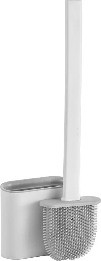 Aqualine Aqualine, WC silikónová kefa na postavenie i zavesenie na stenu, biela mat, BS010